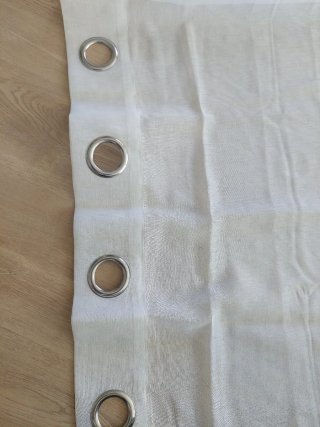 Cortinas visillo con estrellas bordadas