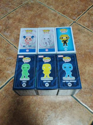 Lote 6 Funko Pop! Marvel, Fortnite, Pokémon