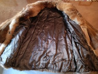 Chaquetón de piel marrón