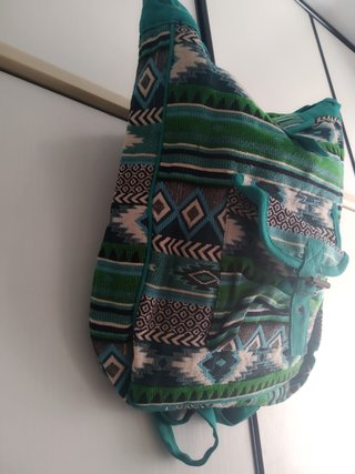 Mochila étnica con tejido JACQUARD