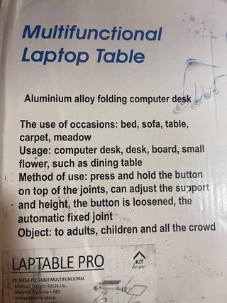 Mesa Plegable para Portátil
