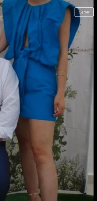 Vestido de fiesta azul Zara