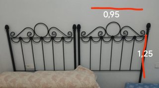 Cabeceros de cama individuales de forja