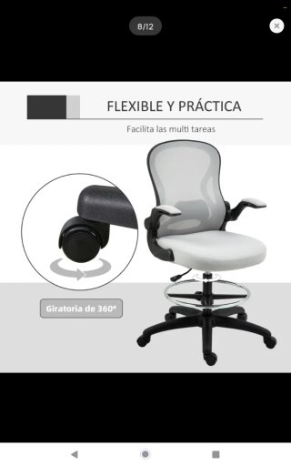Silla de oficina ergonómica ajustable