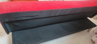 Sofá Cama Rojo Tela