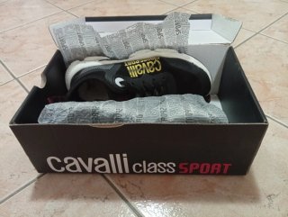 Scarpe Roberto Cavalli nere e oro