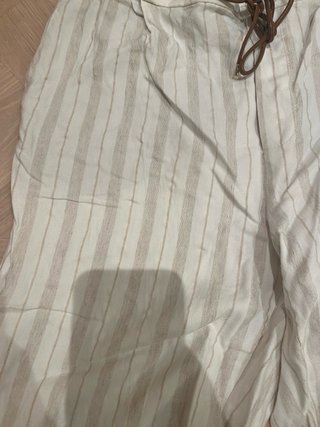 Pantalón lino rayas Massimo Dutti T.38