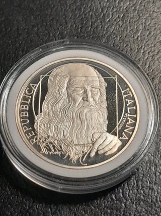 Moneta 10 Euro Argento Proof Leonardo Da Vinci