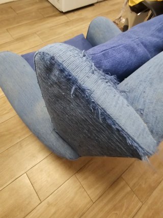 Sillón azul para mascotas
