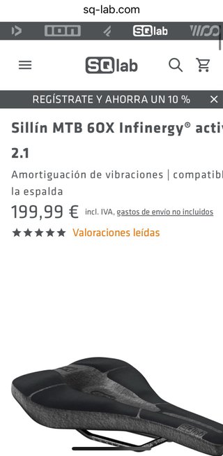 Sillín SQlab 60X E-bike MTB