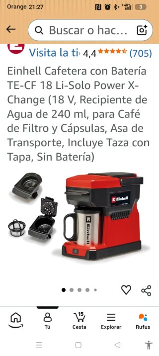 Cafetera Einhell Power X-Change
