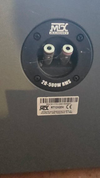 Subwoofer MTX Audio, Boss phantom 3700W, Beyma 10'