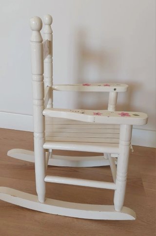 Silla Mecedora Infantil Blanca Personalizada