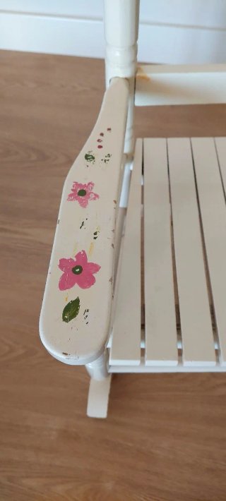 Silla Mecedora Infantil Blanca Personalizada