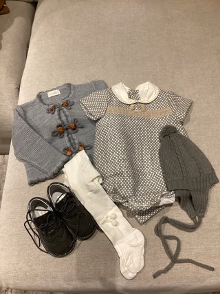 Conjunto bebé 1 año: jersey, body, patucos, gorro