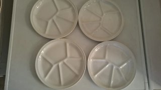 Set de 4 platos de fondue
