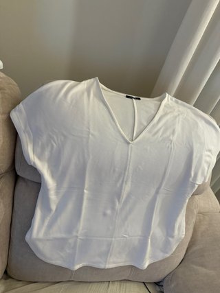 Camiseta Parfois Blanca Mujer