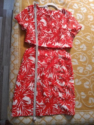 Vestido Estampado Hojas nuevo sin etiquetas