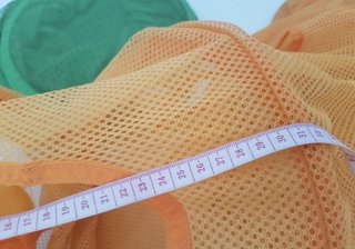 Organizador de juguetes de malla naranja