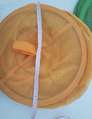 Organizador de juguetes de malla naranja