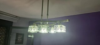 Lámpara de techo moderna cristal y metal