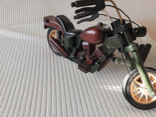 Modellino Moto Custom in Legno  Artigianato.