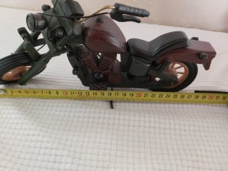 Modellino Moto Custom in Legno  Artigianato.