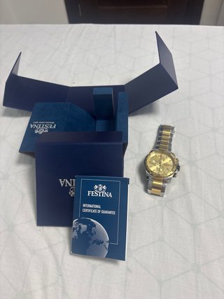 Reloj Festina Dorado y Plateado