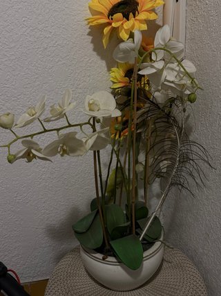 Planta Artificial Decorativa Flores y Hojas