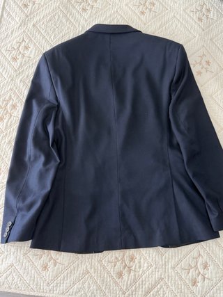 Chaqueta de traje azul marino Zara Talla 48