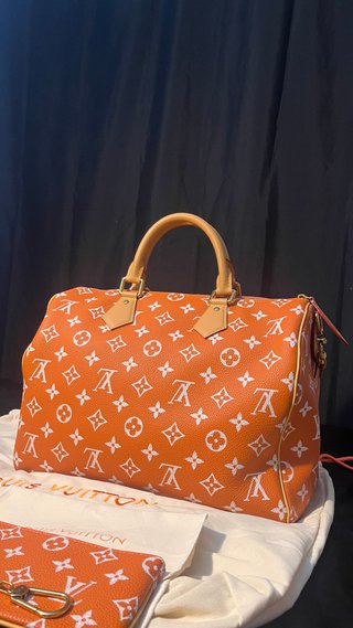 Louis Vuitton Speedy P9 40 Naranja/Blanco