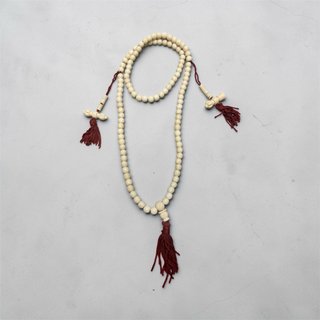 Japamala Hueso Beige y Rojo Nepal