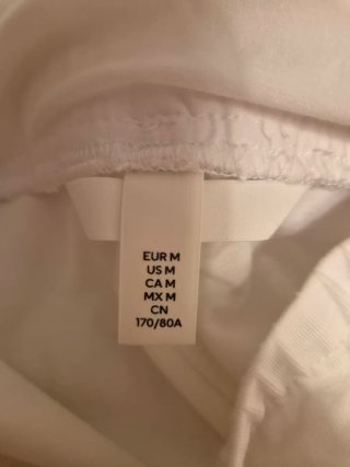 Pantalón premamá H&M Talla M Blanco