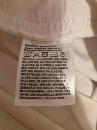 Pantalón premamá H&M Talla M Blanco