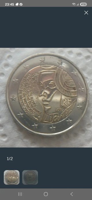 Moneda Conmemorativa RF 2015 Francia
