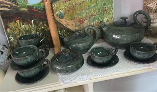 Juego Café Vintage Cerámica Artesanal