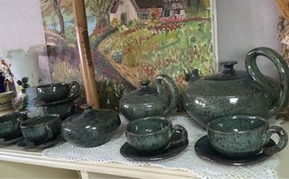 Juego Café Vintage Cerámica Artesanal