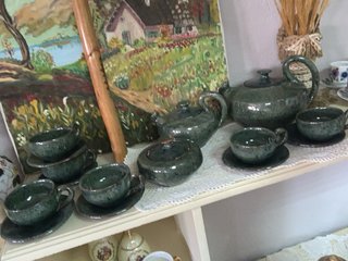 Juego Café Vintage Cerámica Artesanal