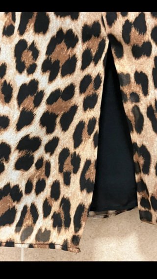 Falda Mango Talla XS Estampado Leopardo