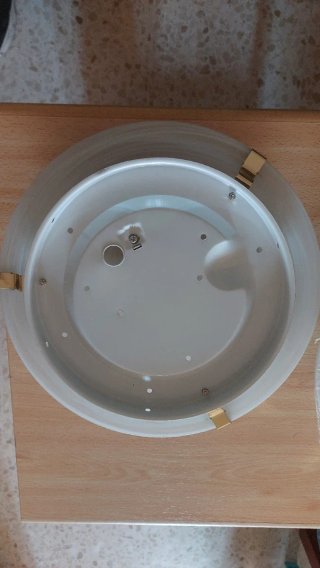 Plafón de cristal y metal dorado