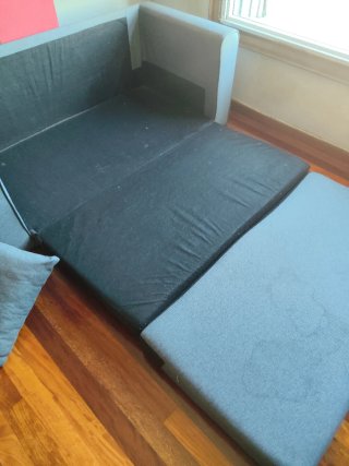Sofá cama 2 plazas gris de JYSK