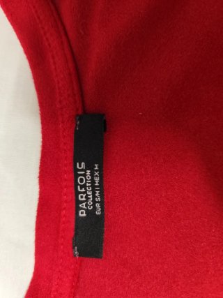 Camiseta Parfais Roja Terciopelo Talla M