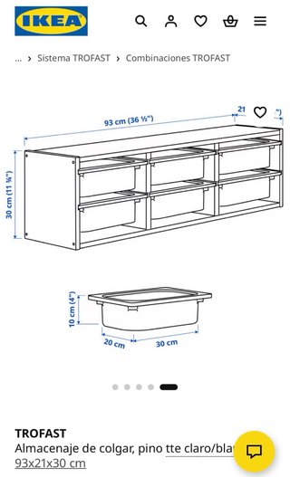 Mueble Almacenaje Trofast Ikea 6 Módulos
