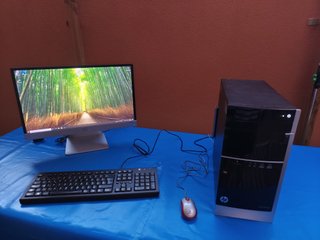 Ordenador Sobremesa HP Negro/Plata
