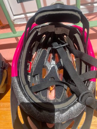 Casco Bicicleta Talla S Blanco/Rosa/Azul