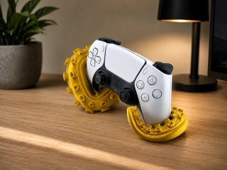 Soporte para mando PS5 dorado