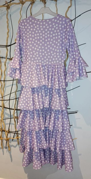 Traje Flamenca Niña Elástico lila
