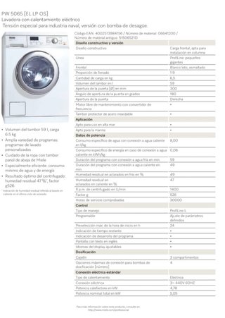 Lavadora Miele Profesional