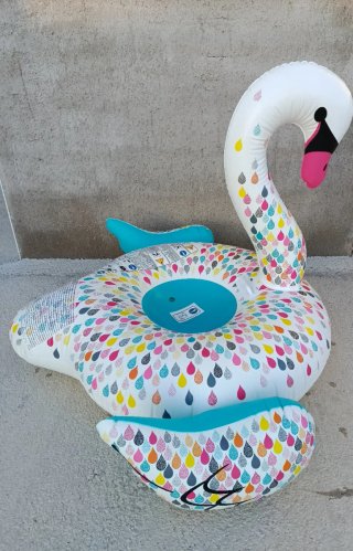 Flotador Cisne Inflable Diseño Gotas