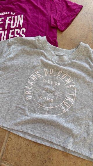 Pack 2 Camisetas Crop Top - M